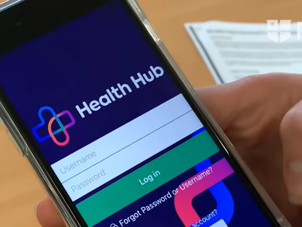Health Hub on a mobile